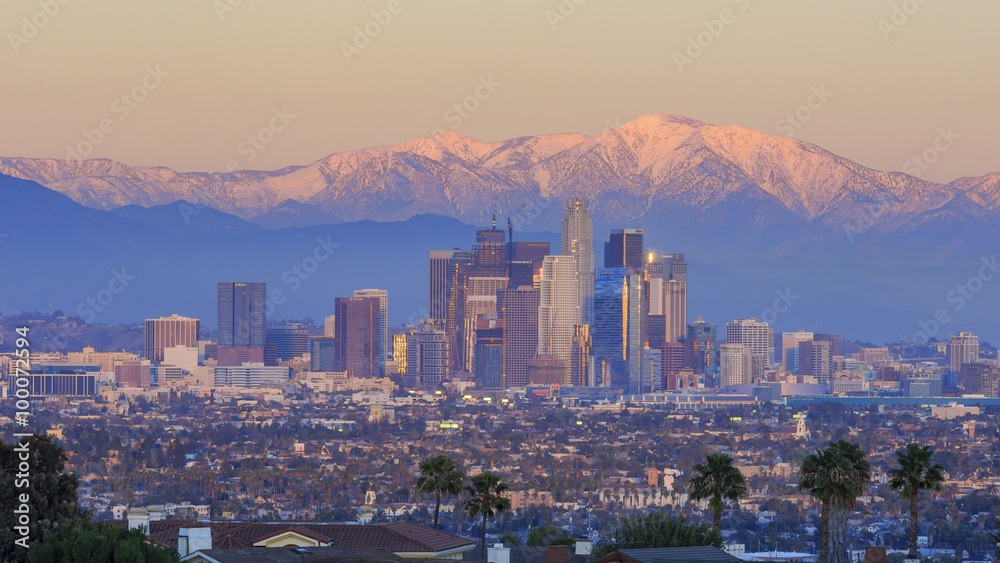 Classical view of Los Angeles Downtown