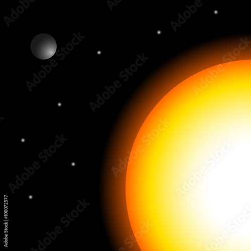 Hot Sun with planet