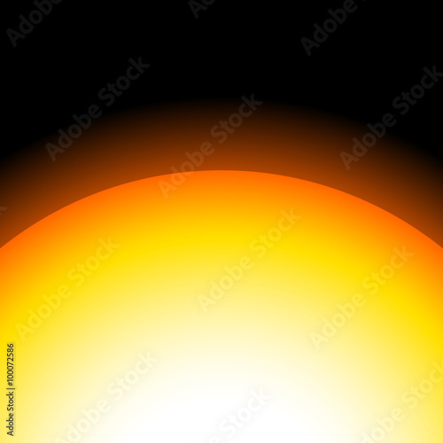 The planet with glowing rays