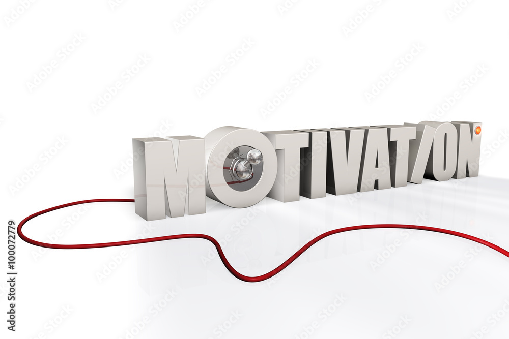 Fototapeta premium Motivation - Typo - Schalter - Kabel WL
