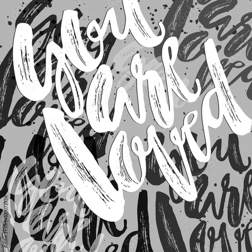 You are loved-romantic love confession hand lettering motivation