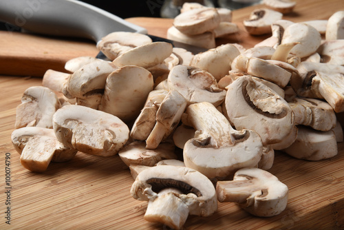 Fotografie, Obraz Sliced mushrooms