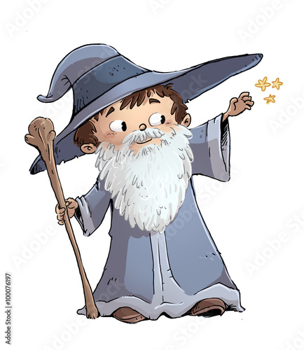 niño con disfraz de mago