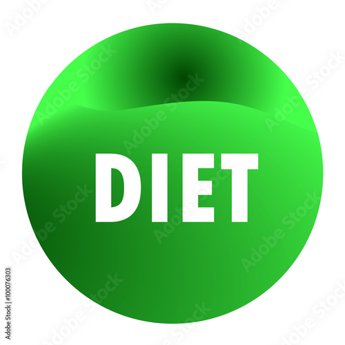 DIET : modern fruit imitation glossy colored icon, label, push button, new gel like style collection, isolated on white background, fully editable vector illustration EPS 10