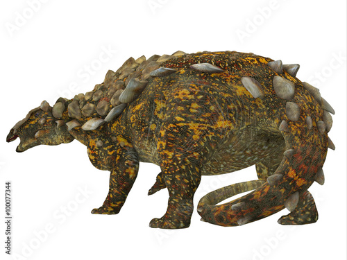  Gargoyleosaurus Dinosaur Tail - Gargoyleosaurus was an Ankylosaurus armored herbivorous dinosaur that lived in the Jurassic Age of Wyoming  North America.