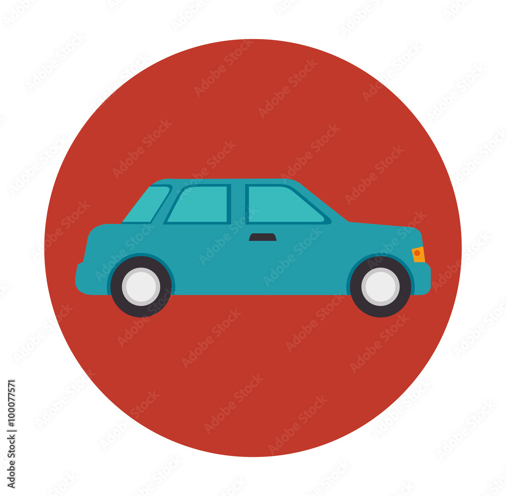 Car in round icon Car in round icon