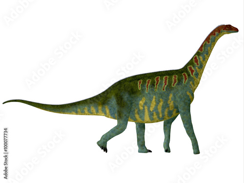 Jobaria Side Profile - Jobaria was a herbivorous sauropod dinosaur that lived in the Jurassic Period of the Sahara Desert in Africa.