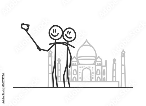 sm selfie machen taj mahal I