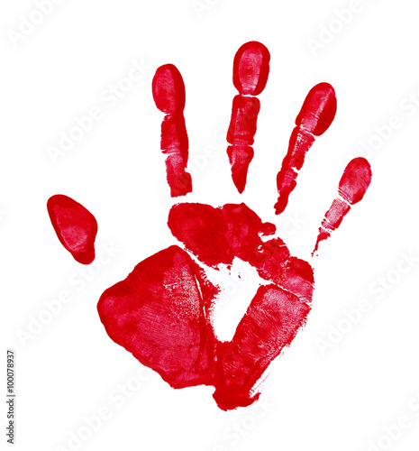 Foto Red Hand Print