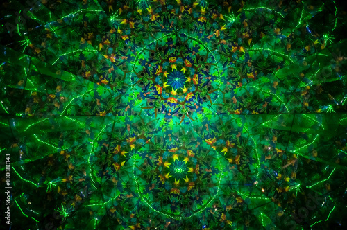 beautiful abstraction in multicolored mirrored kaleidoscope