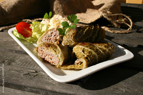 lifestyle roulade kartoffelbrei natürlich holz organisch bio-lebensmittel photo