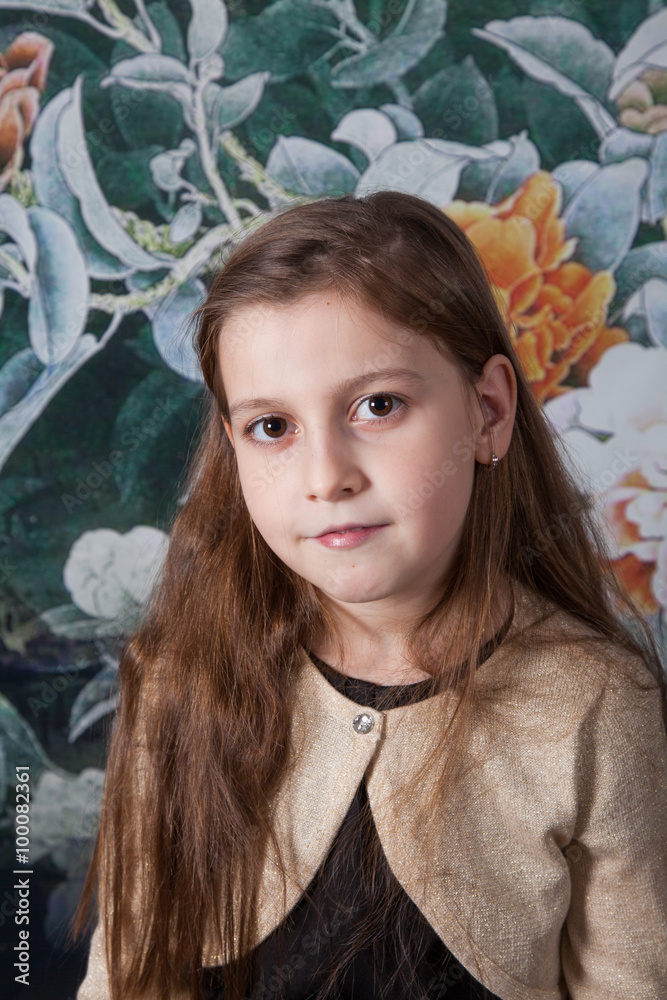 8 year old girl portrait in studio 8 year old girl portrait in studio