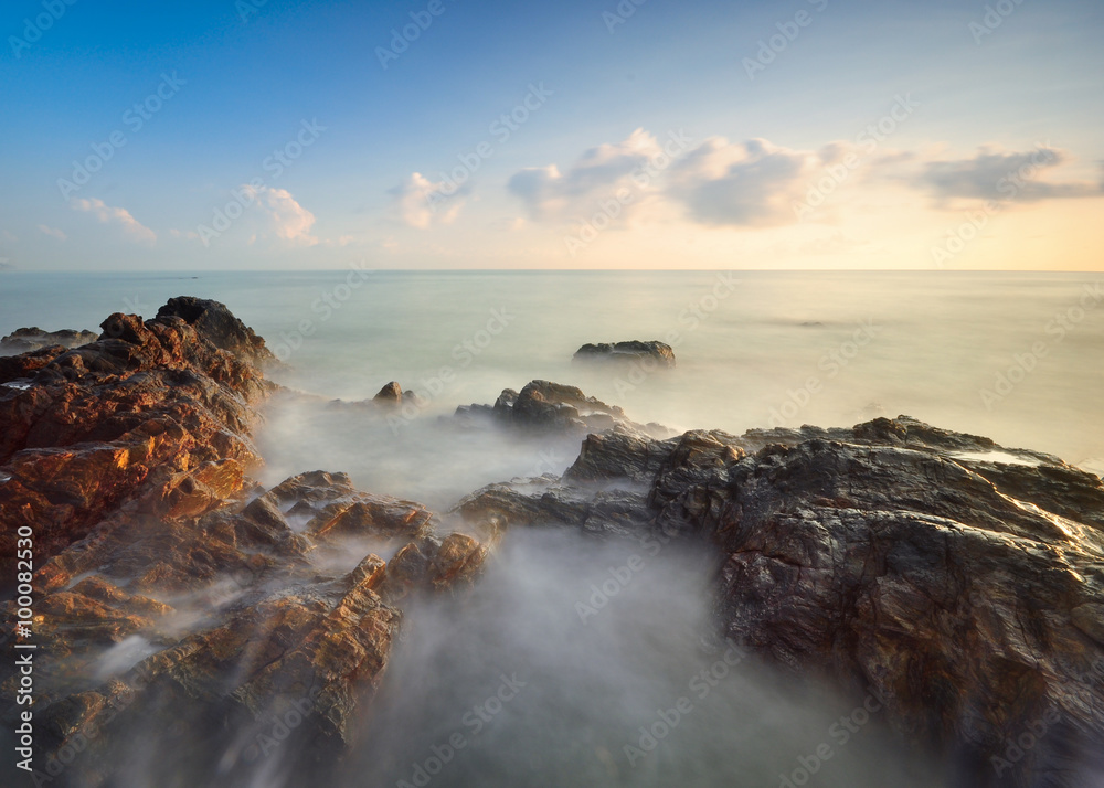 Beautiful nature views at south chinese sea, Malaysia coastline.