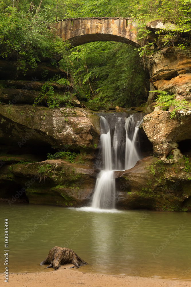 Upper Falls at Old Man's Cave, Hocking Hills State Park, Ohio. Upper Falls at Old Man's Cave, Hocking Hills State Park, Ohio.
