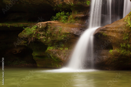 Upper Falls at Old Man s Cave  Hocking Hills State Park  Ohio.