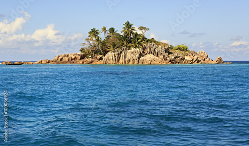 Beautiful St. Pierre Island in Indian Ocean.