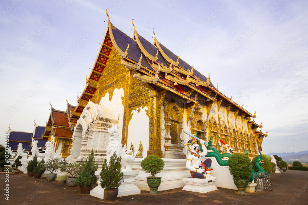 Naklejka premium Wat Ban den Temple Maetang Chiangmai Thailand 