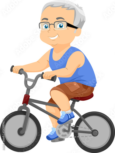 Senior Man Bike