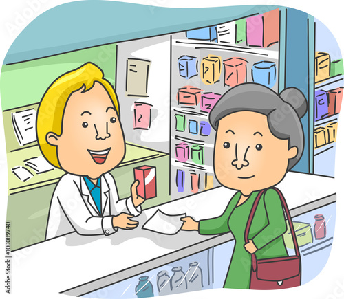 Senior Woman Pharmacy