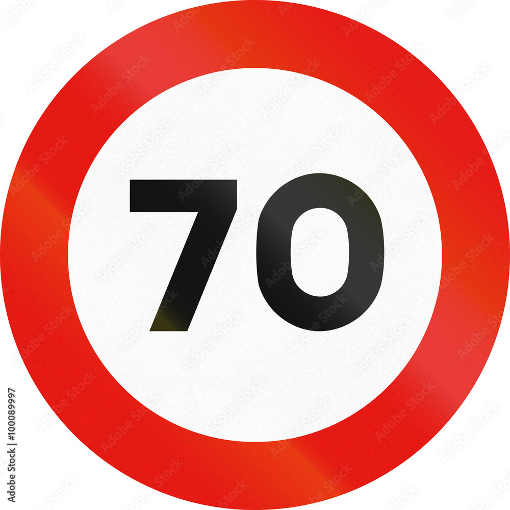 Road sign used in Spain - Maximum speed