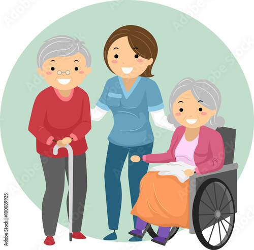 Stickman Seniors Caregiver