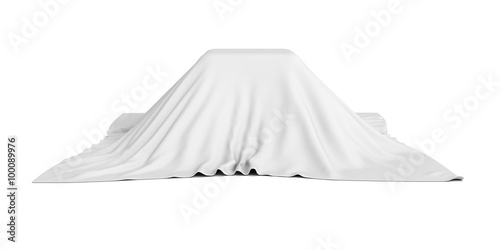 Принти на полотні surprise box covered with white cloth