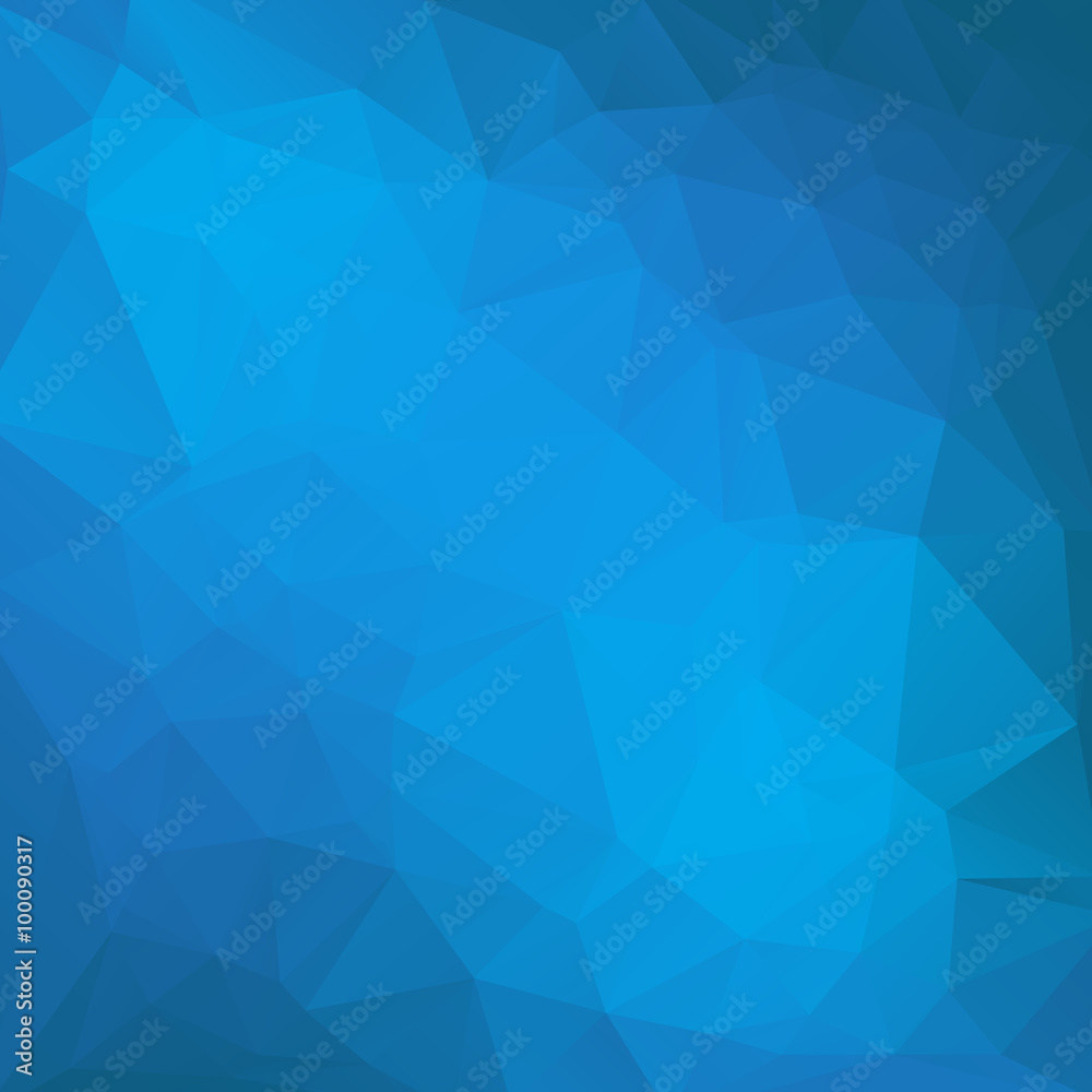 Fototapeta premium Blue poly abstract background.