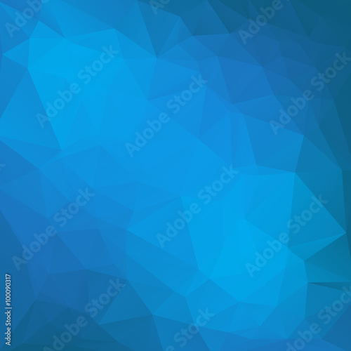 Blue poly abstract background.