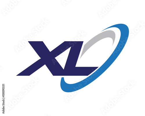 XL Letter Swoosh Label Logo