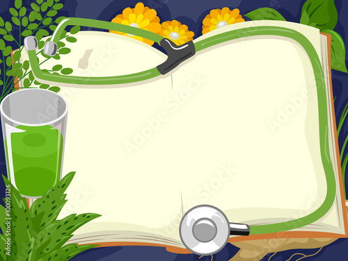 Book on Herbal Medicine Frame