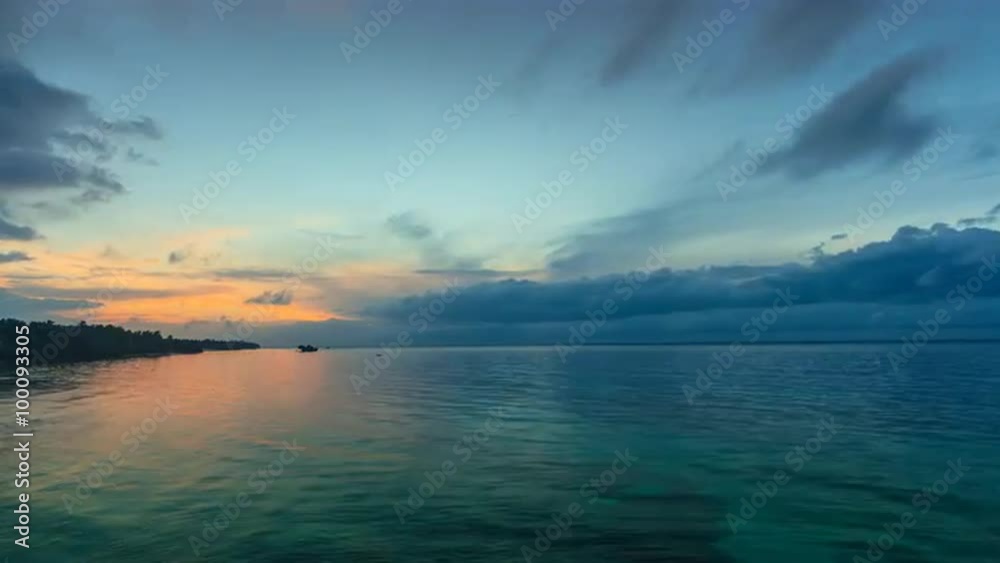 Sunset over the sea. Timelapse. Bohol, Philippines. Sunset over the sea. Timelapse. Bohol, Philippines.
