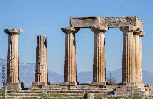 Marble Columns of the Ancient Religious Temple