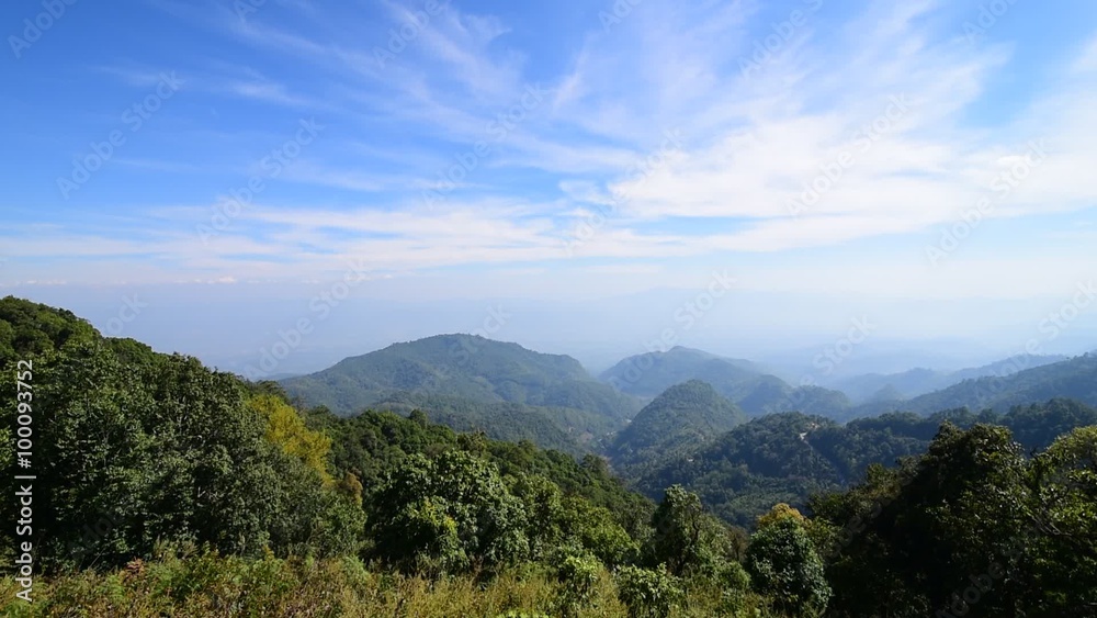 Pan shoot over Doi ang khang mountain area Pan shoot over Doi ang khang mountain area