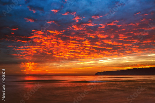 Sea sunrise with dramatic clouds © ValentinValkov
