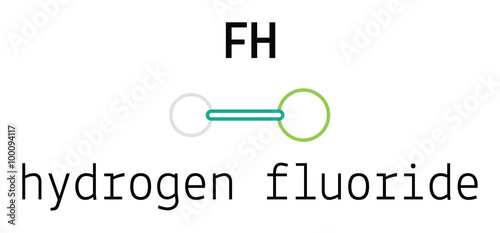 HF hydrogen fluoride molecule