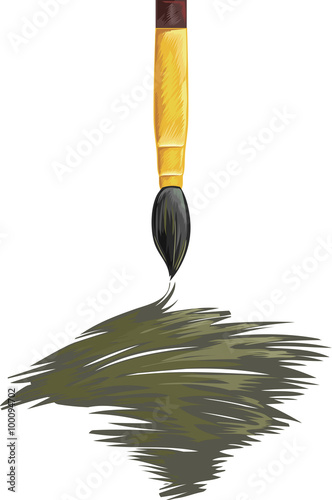 Paintbrush Gray Strokes