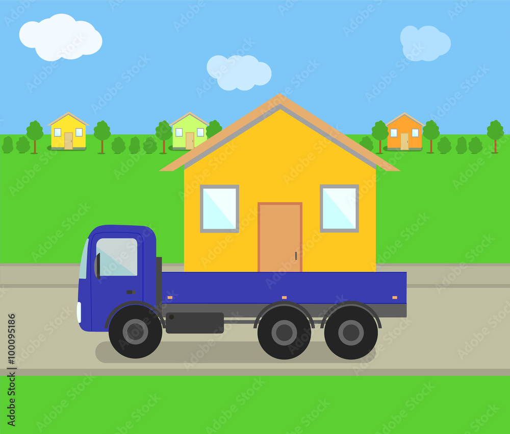 Vector Trailer with House