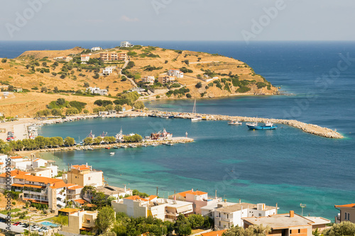 Beautiful bay at Agioi Apostoloi in Evia Greece. 