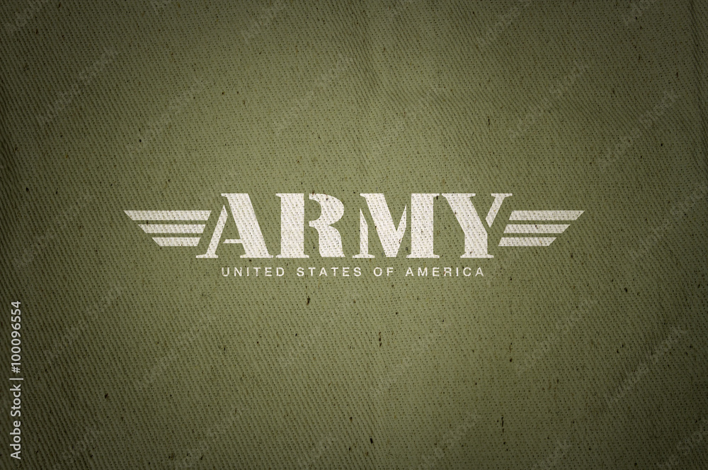 Obraz premium Military army star star with old fabric texture background