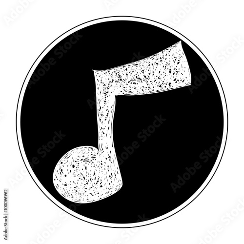 Simple doodle of a music note