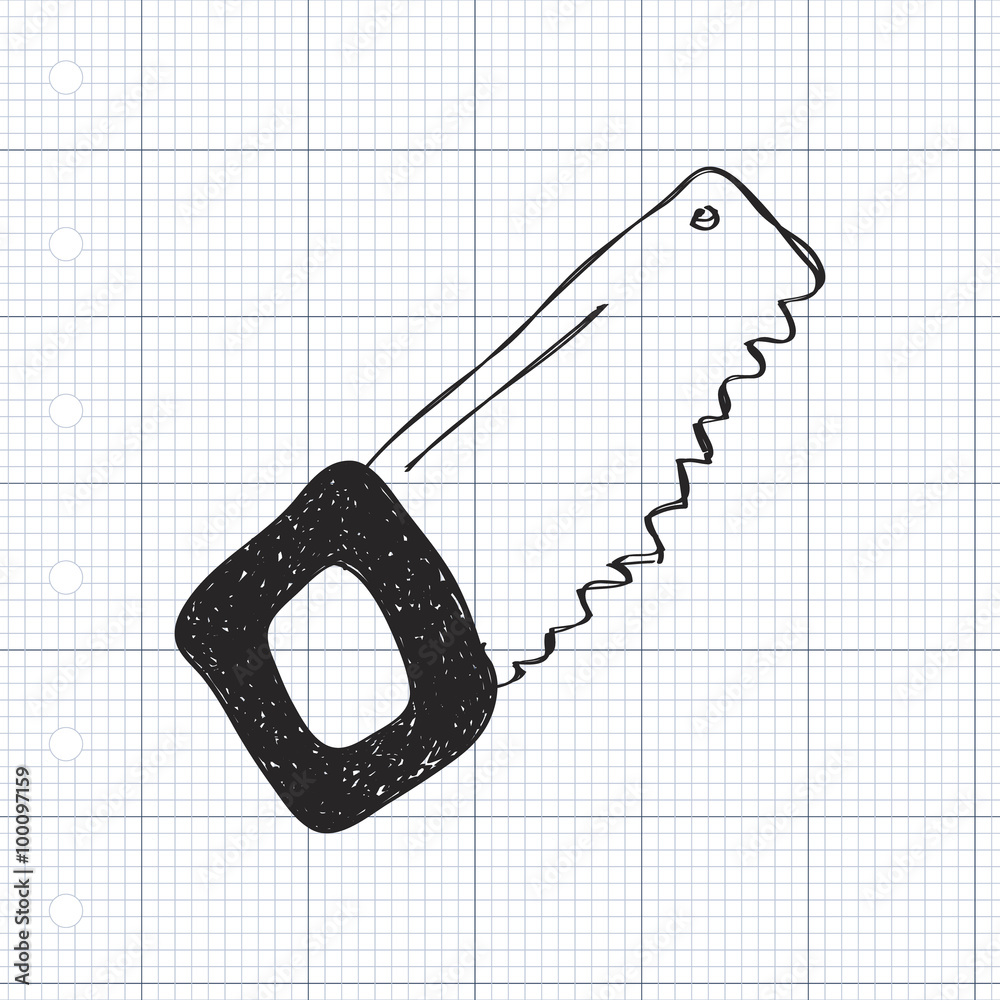 Simple doodle of a saw Simple doodle of a saw