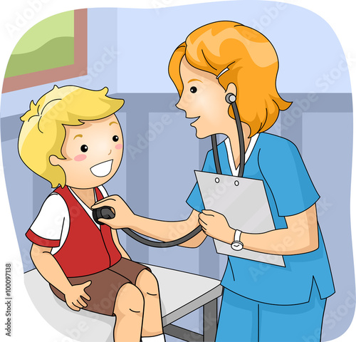 Kid Boy Check Up Stethoscope