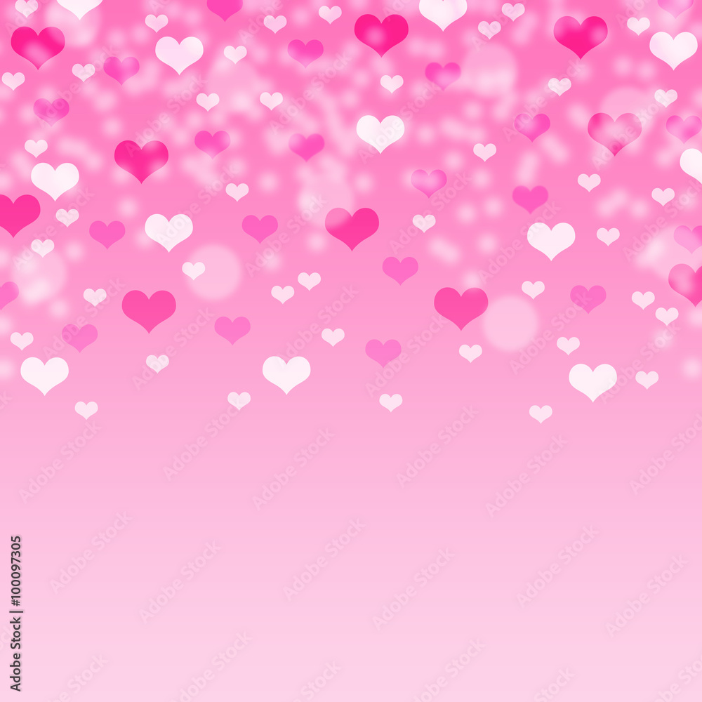 Hearts bokeh background / texture