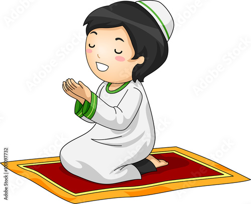 Kid Boy Muslim Pray