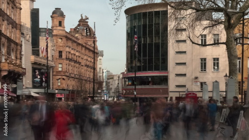 Time-lapse of Leicester Square. Cropped. photo