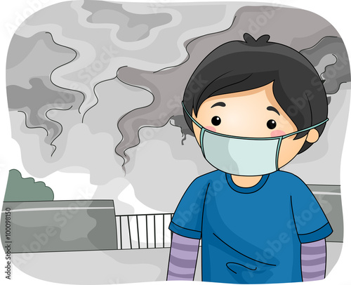Kid Boy Smoke Pollution Mask