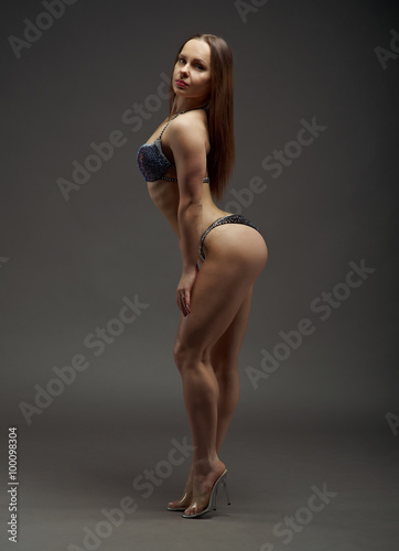 Woman  athletic body .