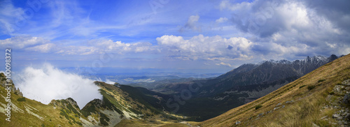 Panorama of Tatra mountains near Zakopane / Kasprowy Wierch