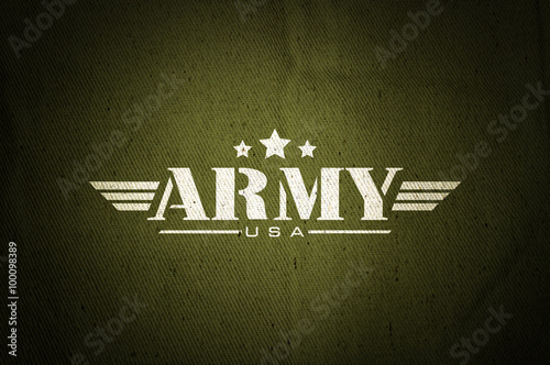 Military army star silk old fabric texture background