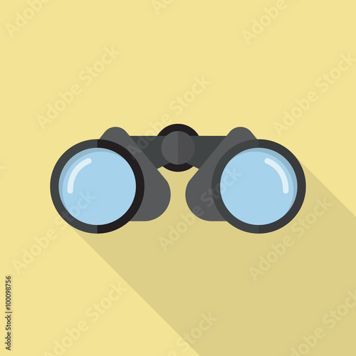 Binoculars icon flat style